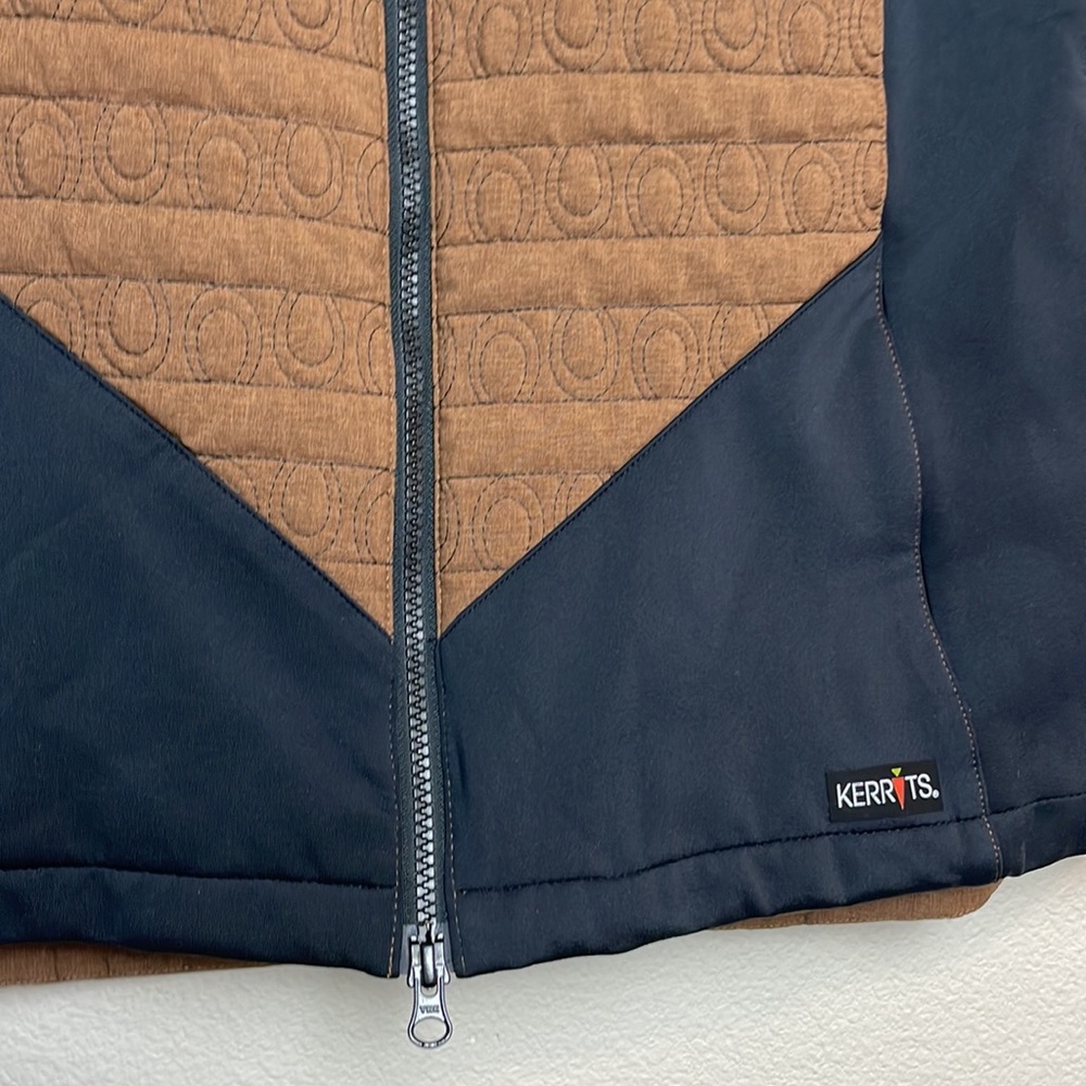 Kerrits Brown and Black Quilted Stretch Vest - Picture 3 of 9